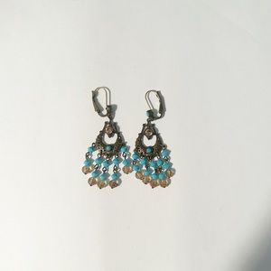 Turquoise and Bronze Earrings